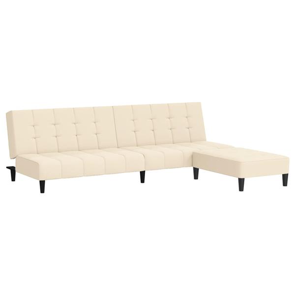 Grote foto slaapbank 2 zits met voetenbank fluweel cr mekleurig huis en inrichting bankstellen