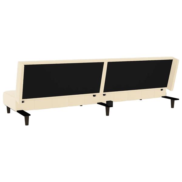 Grote foto slaapbank 2 zits met voetenbank fluweel cr mekleurig huis en inrichting bankstellen