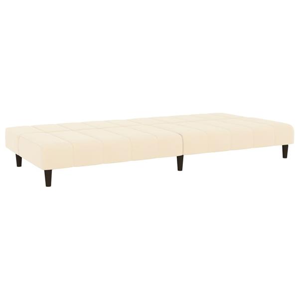 Grote foto slaapbank 2 zits met voetenbank fluweel cr mekleurig huis en inrichting bankstellen