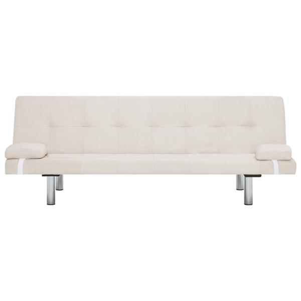 Grote foto slaapbank met twee kussens polyester cr me huis en inrichting bankstellen