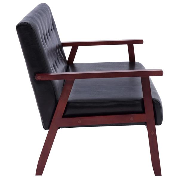 Grote foto 3 delig bankstel kunstleer zwart huis en inrichting bankstellen