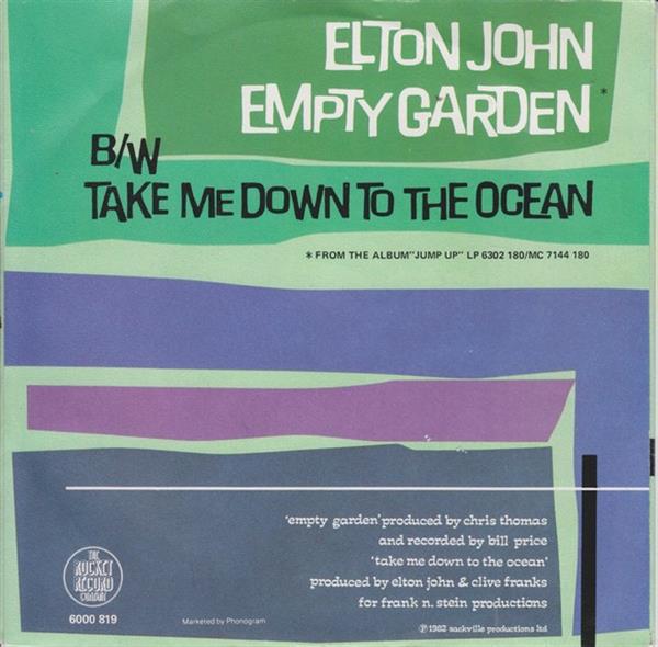 Grote foto elton john empty garden muziek en instrumenten platen elpees singles