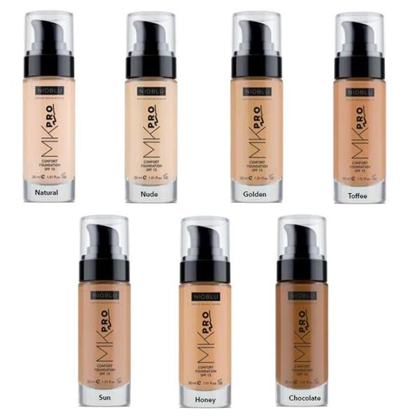 Grote foto mk pro confort foundation spf 15 chocolate beauty en gezondheid make up sets