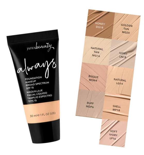 Grote foto jafra always foundation make up spf 15 natural tan mg16 beauty en gezondheid make up sets