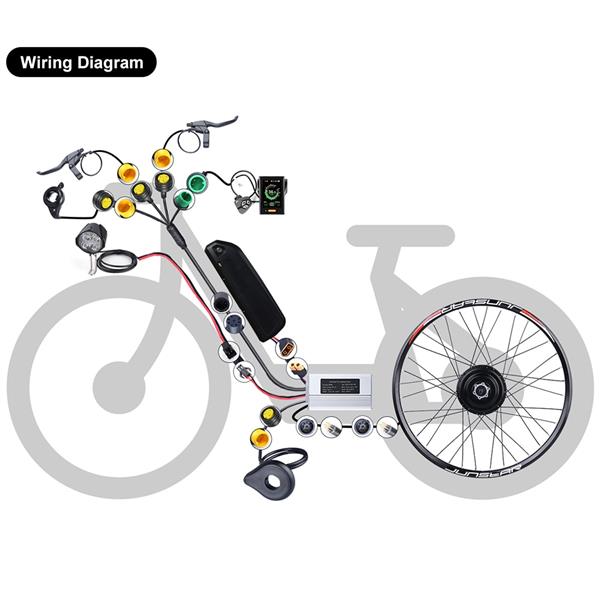 Grote foto e bike bafang achterwiel 48v 500w kit fietsen en brommers elektrische fietsen