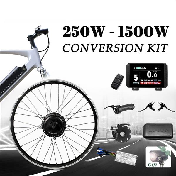 Grote foto ebike kit 36v 250w 500w 48v 500w 750w 1000w 1500w voor of achter wiel motor fietsen en brommers elektrische fietsen