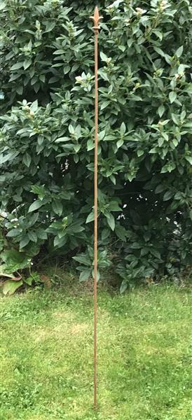 Grote foto plantensteun franse lelie 150 cm. roestig metaal ps205 tuin en terras overige tuin en terras