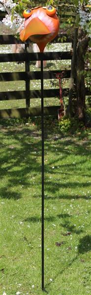 Grote foto tuinsteker vogelkop op stok 180cm. tuin en terras tuindecoratie