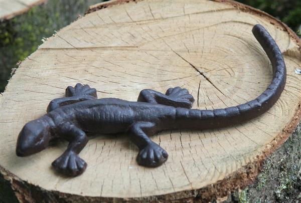 Grote foto hagedis salamander gietijzer tt157 tuin en terras tuindecoratie