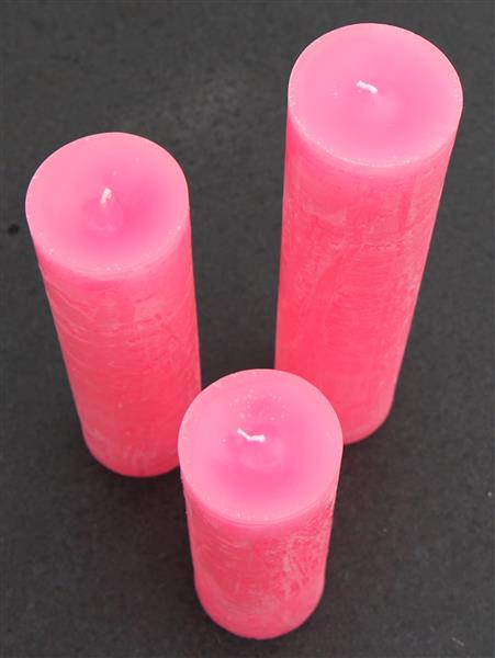Grote foto krulkaarsen bika kaarsen set van 3 zuurstok roze 333108 huis en inrichting woningdecoratie