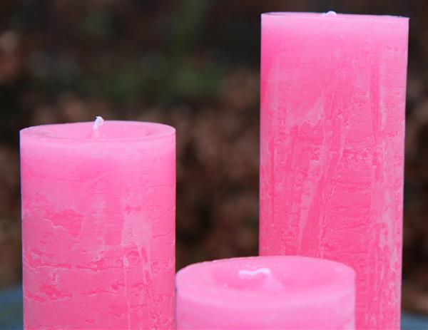 Grote foto krulkaarsen bika kaarsen set van 3 zuurstok roze 333108 huis en inrichting woningdecoratie