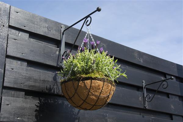 Grote foto wandhaak hanging basket haak 28 5 cm. antraciet zwart bph117 huis en inrichting woningdecoratie
