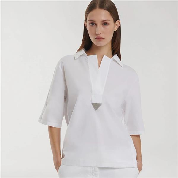Grote foto fabiana filippi polo blouse maat 40 kleding dames blouses