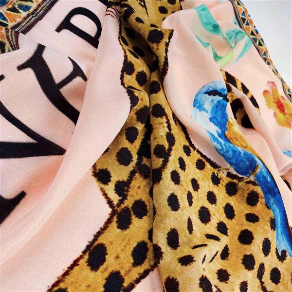 Grote foto simone bruns twilly silk leopard maat one size kleding dames overige kledingstukken