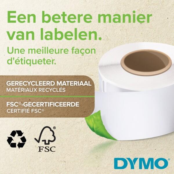 Grote foto dymo originele labelwriter verzendlabels voor hoge capaciteit 59 mm x 102 mm 2 rollen eenvoudig diversen overige diversen