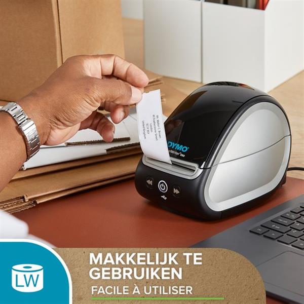 Grote foto dymo originele labelwriter verzendlabels voor hoge capaciteit 59 mm x 102 mm 2 rollen eenvoudig zakelijke goederen kantoorartikelen