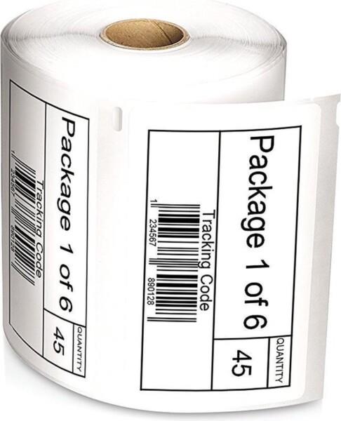 Grote foto dymo originele labelwriter verzendlabels voor hoge capaciteit 59 mm x 102 mm 2 rollen eenvoudig zakelijke goederen kantoorartikelen