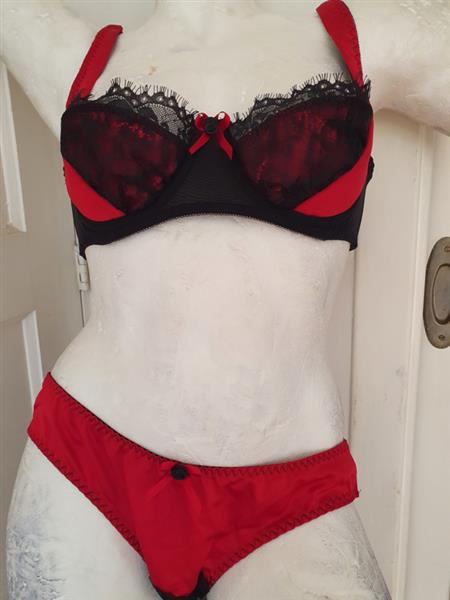 Grote foto kiss me deadly satin lace briefs. kleding dames ondergoed