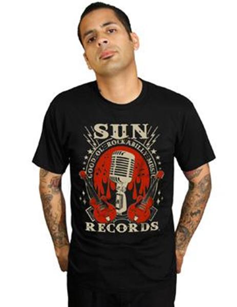 Grote foto steady sun electric mic mens tee black in small. kleding heren t shirts