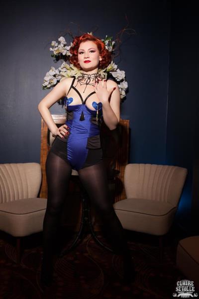Grote foto kiss me deadly basblue chincher in large. kleding dames ondergoed