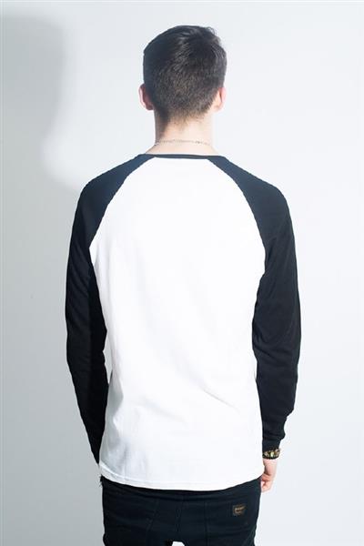 Grote foto pop boutique raglan t shirt black white in medium. kleding heren t shirts