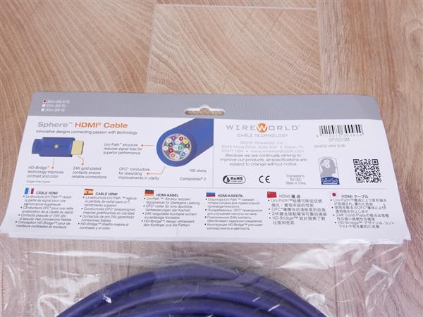 Grote foto wireworld sphere hdmi 2.0 18 gbps ultrahd 4k superior 3d digital audio cable 20 0 metre new audio tv en foto onderdelen en accessoires