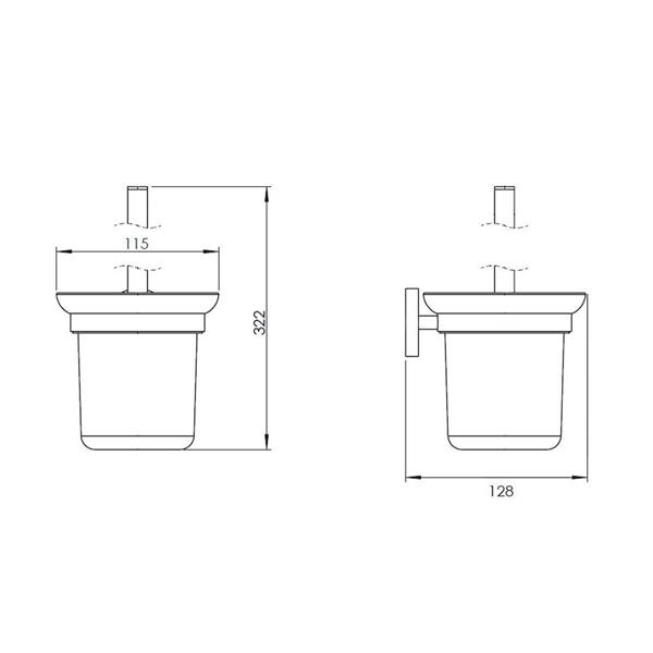 Grote foto dc rondo toiletborstelhouder chroom huis en inrichting complete badkamers