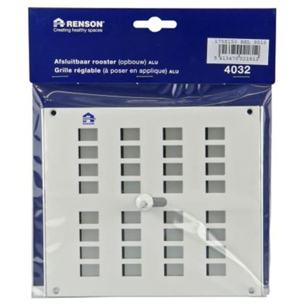 Grote foto renson renson schuifrooster 175x150mm alu wit doe het zelf en verbouw lasapparaten