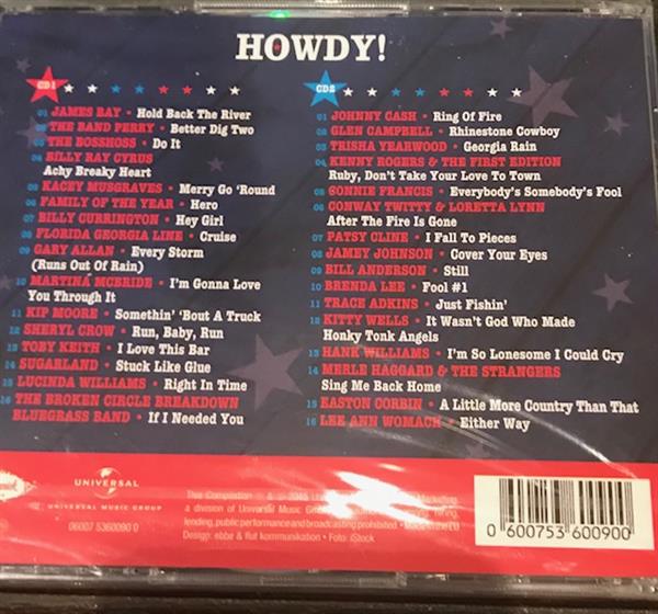 Grote foto various howdy best of country folk amp americana 2cd muziek en instrumenten cds minidisks cassettes