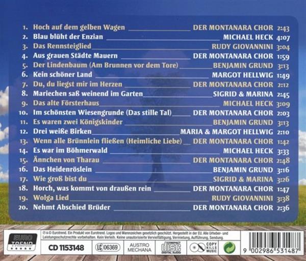 Grote foto divers die 20 sch nsten deutschen volkslieder cd muziek en instrumenten cds minidisks cassettes