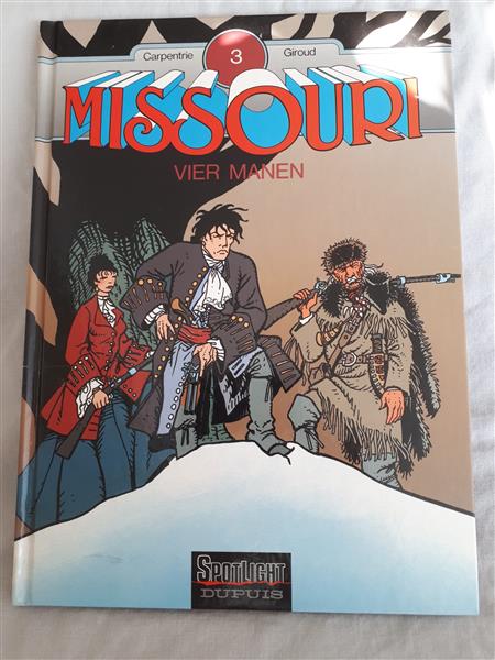 Grote foto afgeprijsd. strip. missouri 3. vier manen. 1e druk. hardcover. nieuwstaat. boeken stripboeken