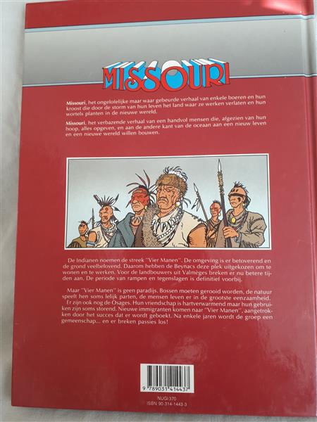 Grote foto afgeprijsd. strip. missouri 3. vier manen. 1e druk. hardcover. nieuwstaat. boeken stripboeken