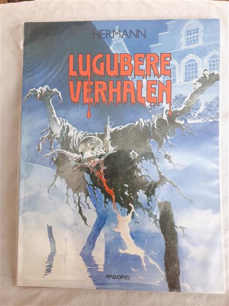 Grote foto afgeprijsd. strips. lugubere verhalen. hermann. 1e druk. 1988. nieuwstaat. verpakt. boeken stripboeken