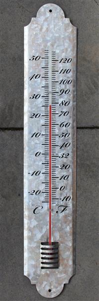 Grote foto thermometer zink 50 cm. oz11 tuin en terras tuindecoratie