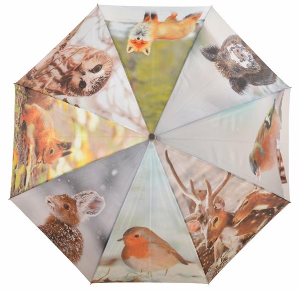 Grote foto paraplu dieren in de winter tp209 kleding dames sieraden