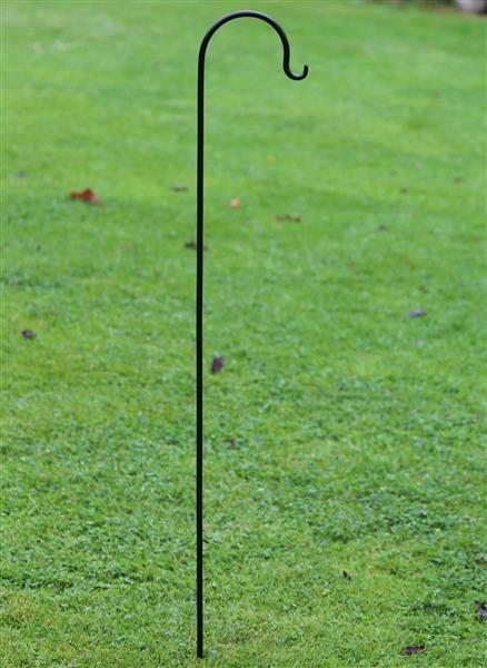 Grote foto tuinhaak herdersstaf 100cm zwart sh20014 tuin en terras tuindecoratie