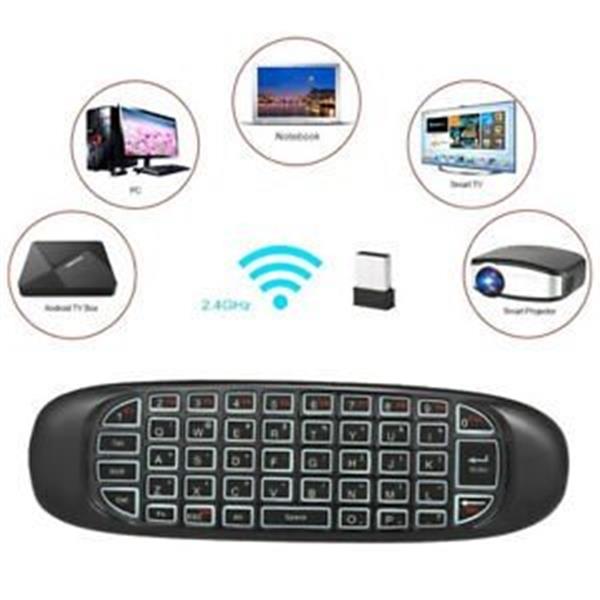 Grote foto air mouse c120 met qwerty toetsenbord draadloze afstandsbediening audio tv en foto algemeen