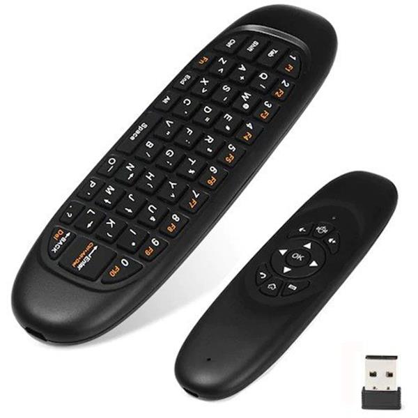 Grote foto air mouse c120 met qwerty toetsenbord draadloze afstandsbediening audio tv en foto algemeen