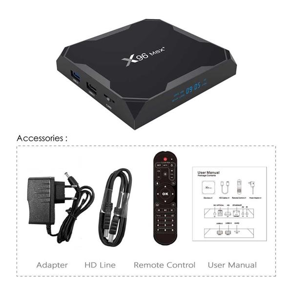 Grote foto x96 max android 9.0 tv box s905x3 4 64gb audio tv en foto algemeen