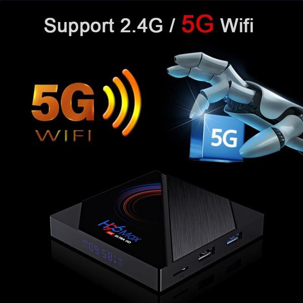 Grote foto h96 max android 10.0 tv box 4 64gb audio tv en foto algemeen