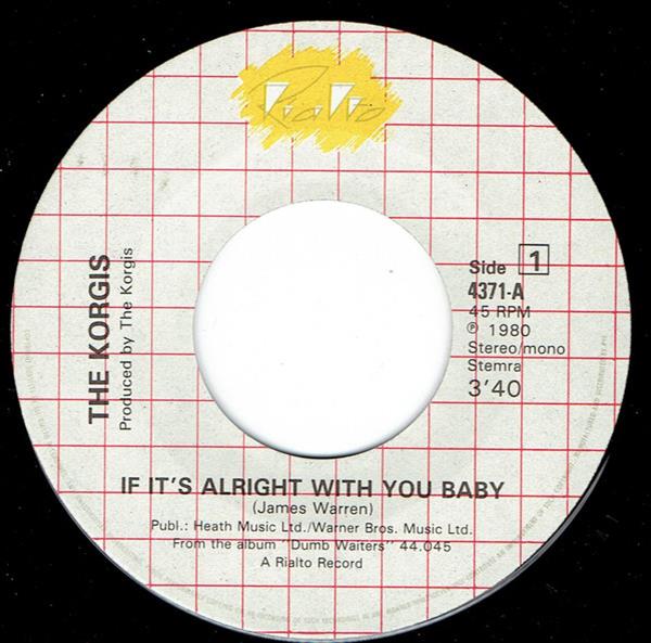 Grote foto the korgis if it alright with you baby muziek en instrumenten platen elpees singles