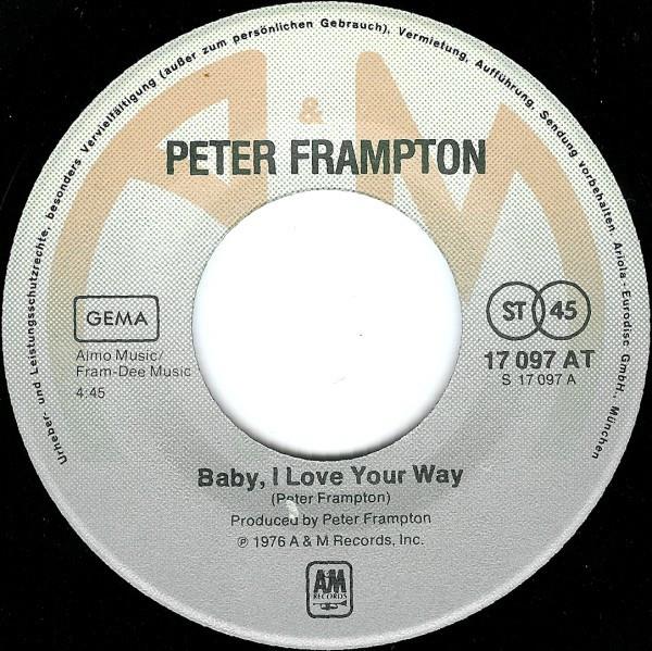 Grote foto peter frampton baby i love your way muziek en instrumenten platen elpees singles