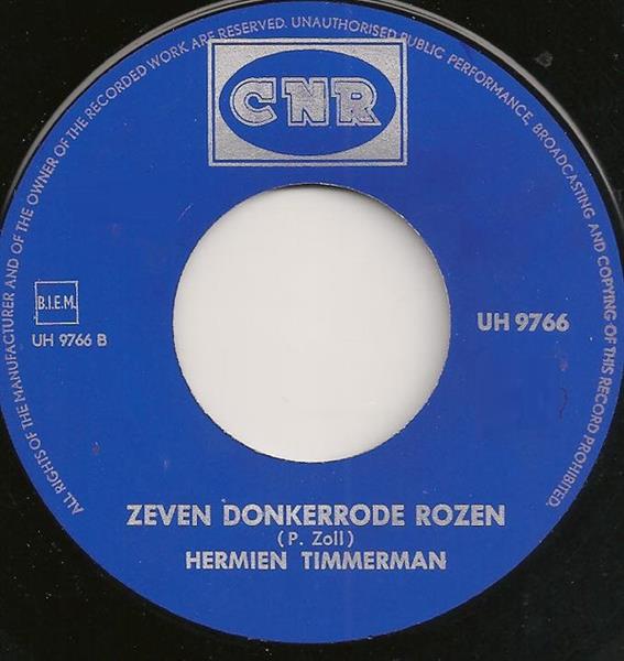 Grote foto hermien timmerman zeven donkerrode rozen muziek en instrumenten platen elpees singles