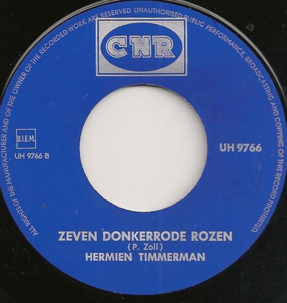 Grote foto hermien timmerman zeven donkerrode rozen muziek en instrumenten platen elpees singles