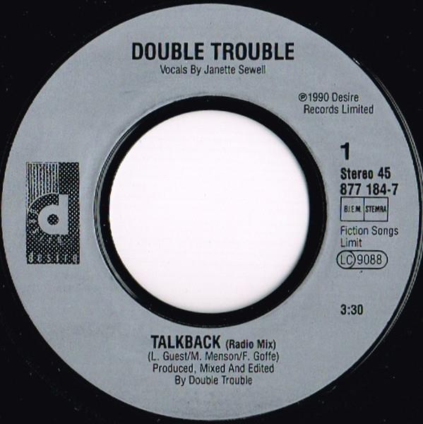 Grote foto double trouble talk back muziek en instrumenten platen elpees singles