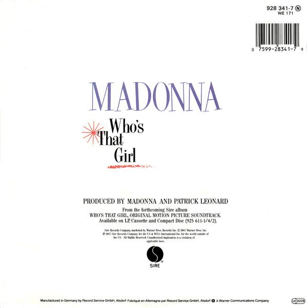 Grote foto madonna who that girl muziek en instrumenten platen elpees singles