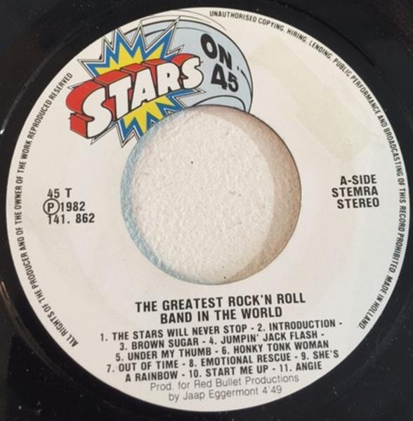 Grote foto stars on 45 the greatest rock n roll band in the world muziek en instrumenten platen elpees singles