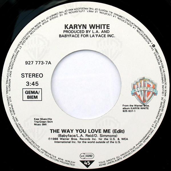 Grote foto karyn white the way you love me muziek en instrumenten platen elpees singles