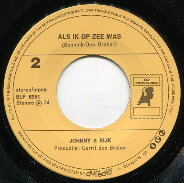 Grote foto johnny rijk vader fanfare als ik op zee was muziek en instrumenten platen elpees singles