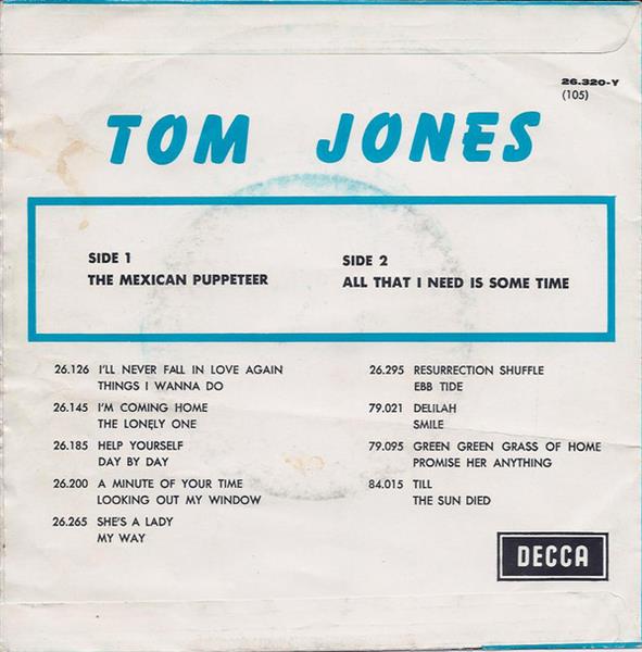 Grote foto tom jones the mexican puppeteer muziek en instrumenten platen elpees singles